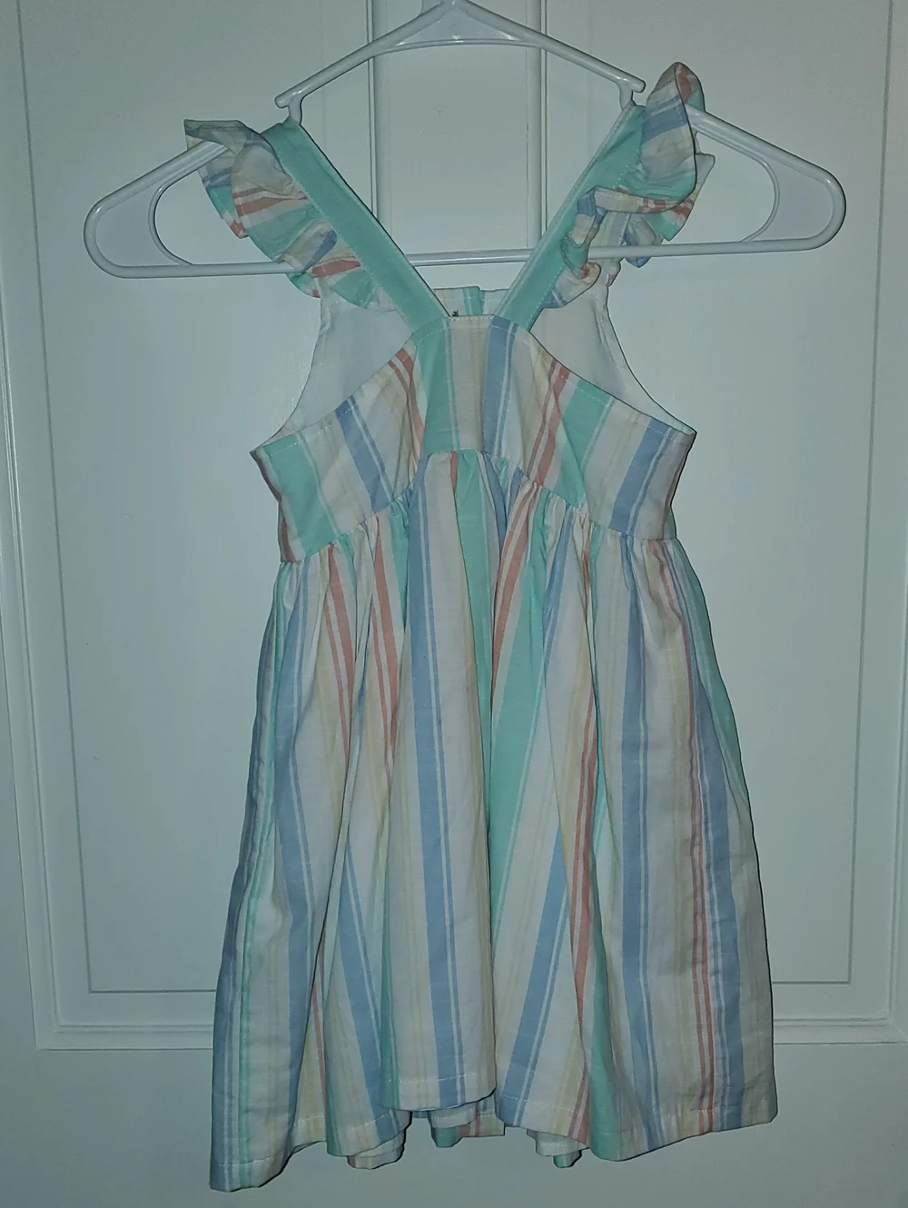 LITTLE ME Girls' Pastel Stripe Button-Front Sundress